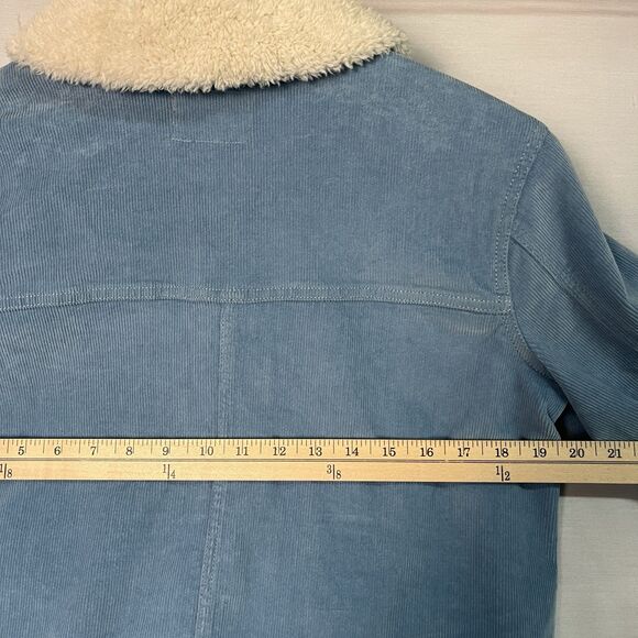 Roxy NWT Women's Dusk Blue ALMOST FAMOUS Corduroy Bomber Jacket, Size XS - Picture 9 of 10
